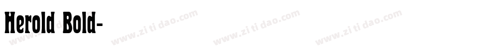 Herold Bold字体转换